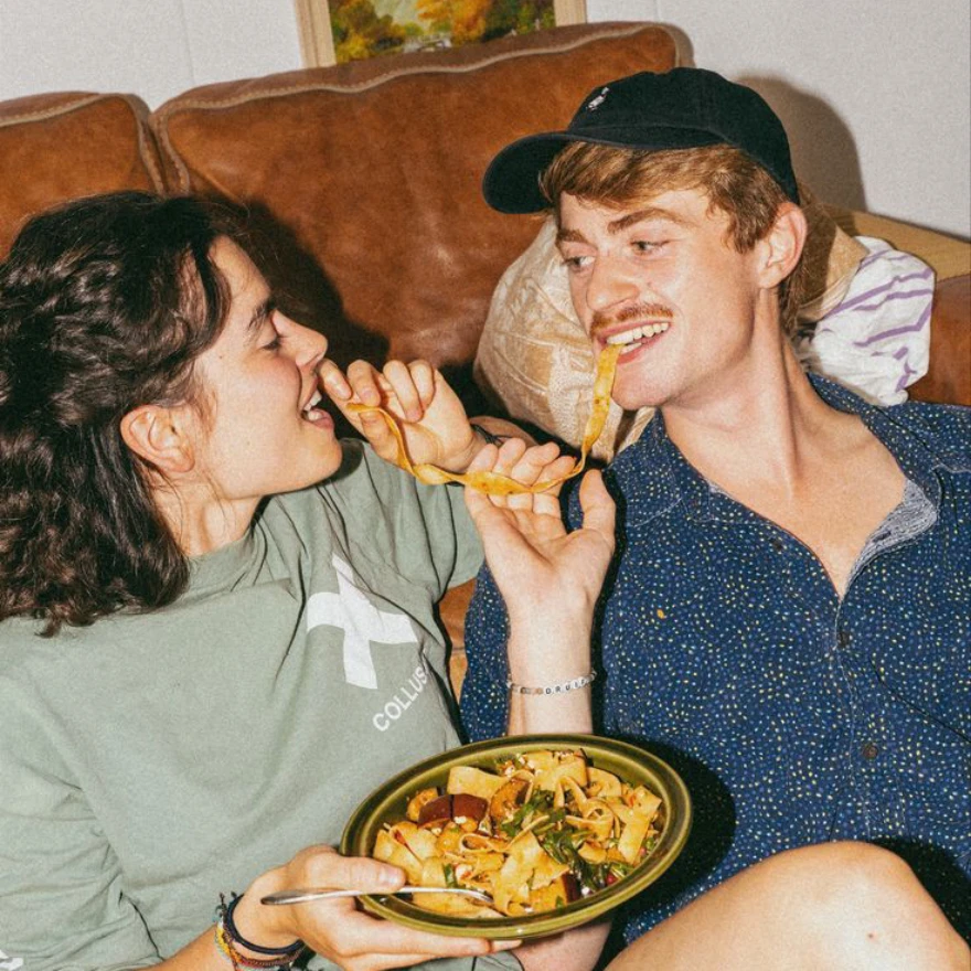 Sharing noodles