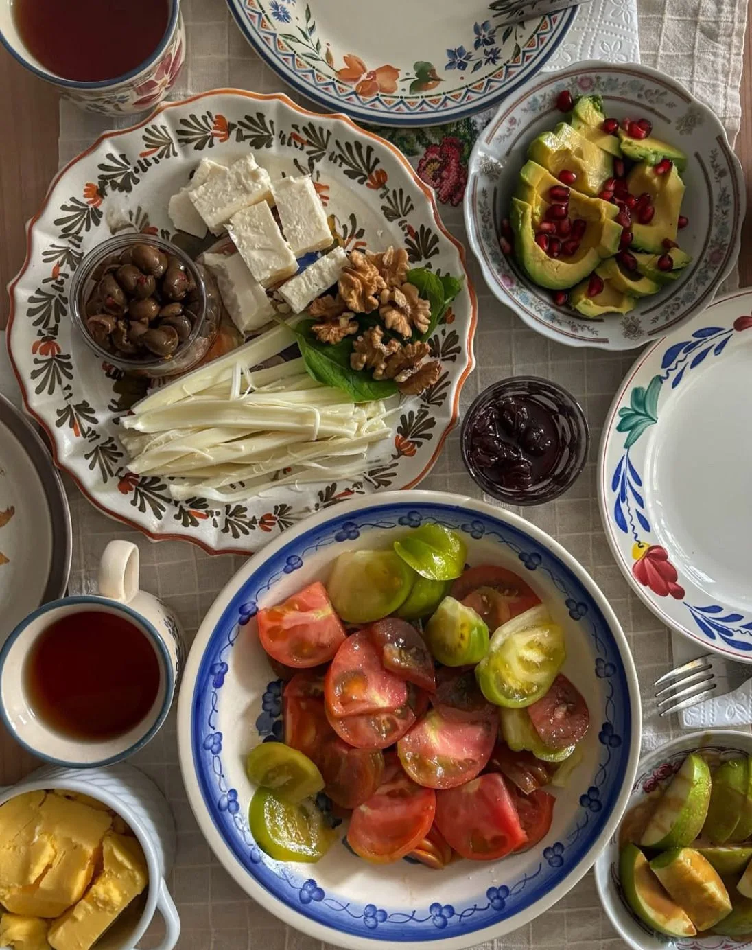 Beautiful food spread